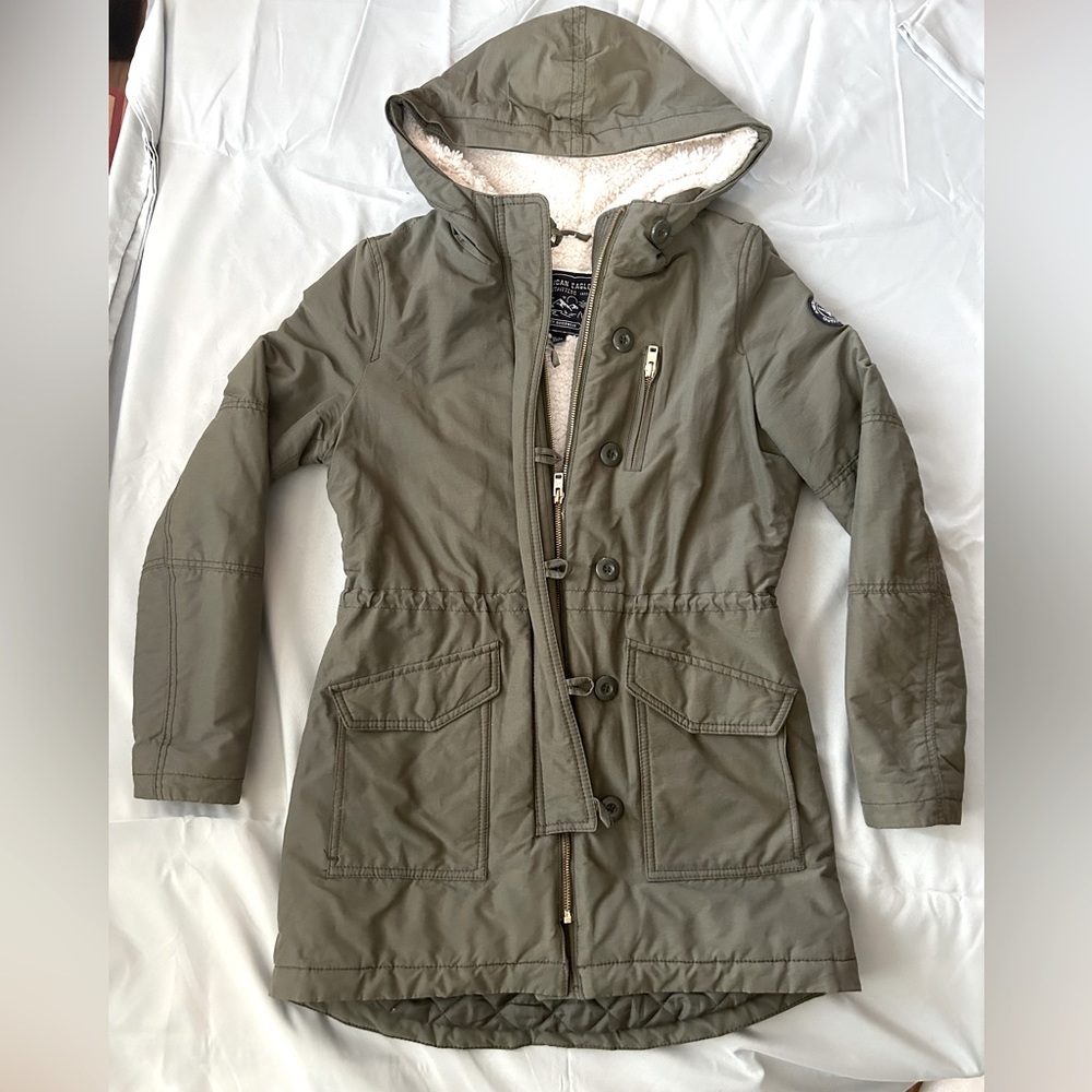 American Eagle winter parka. Army green. Size XS